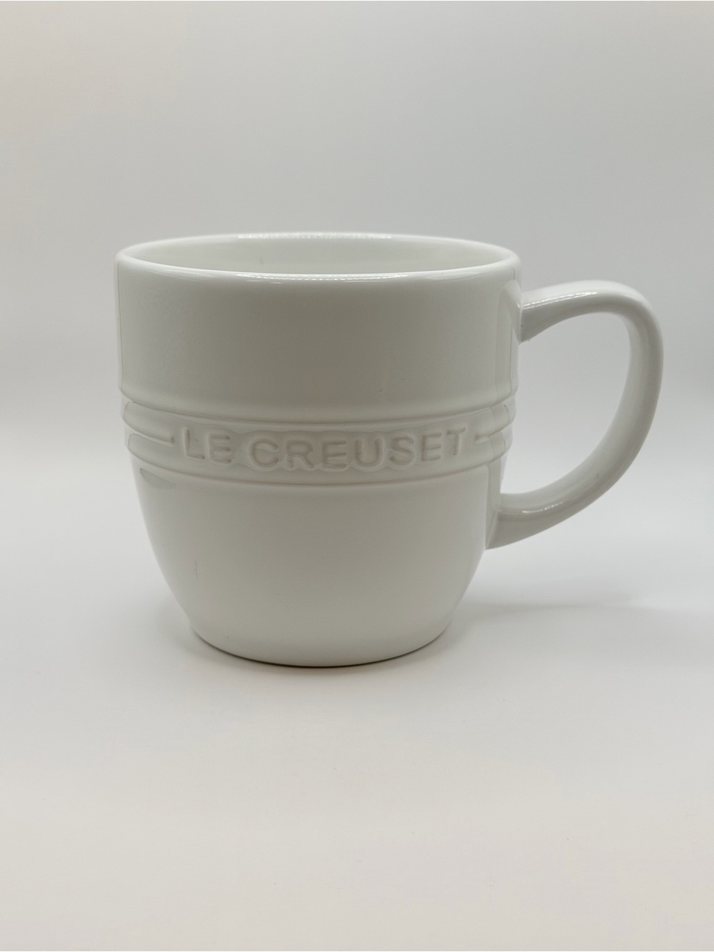 Le Creuset Stoneware Leger Mug Cup 350 ml Heat Resistant White -one piece